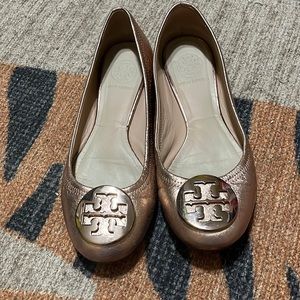 Tory Burch Reva Ballet Flats - Rose Gold! Size 6.5!